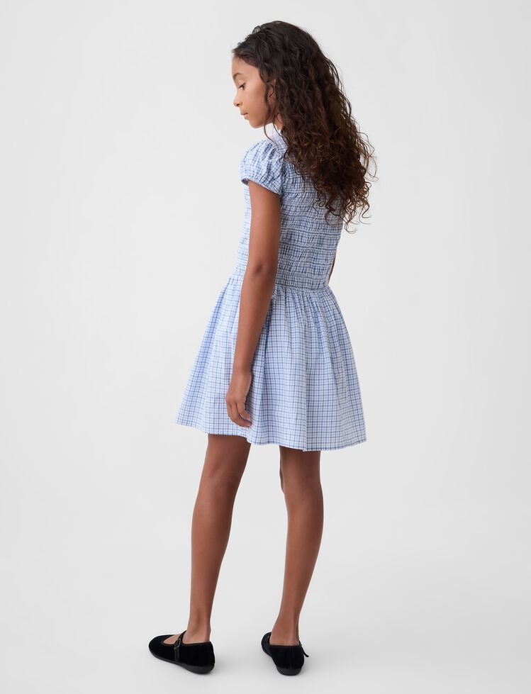 Kids Smocked Print Dress gap kids smocked print dress