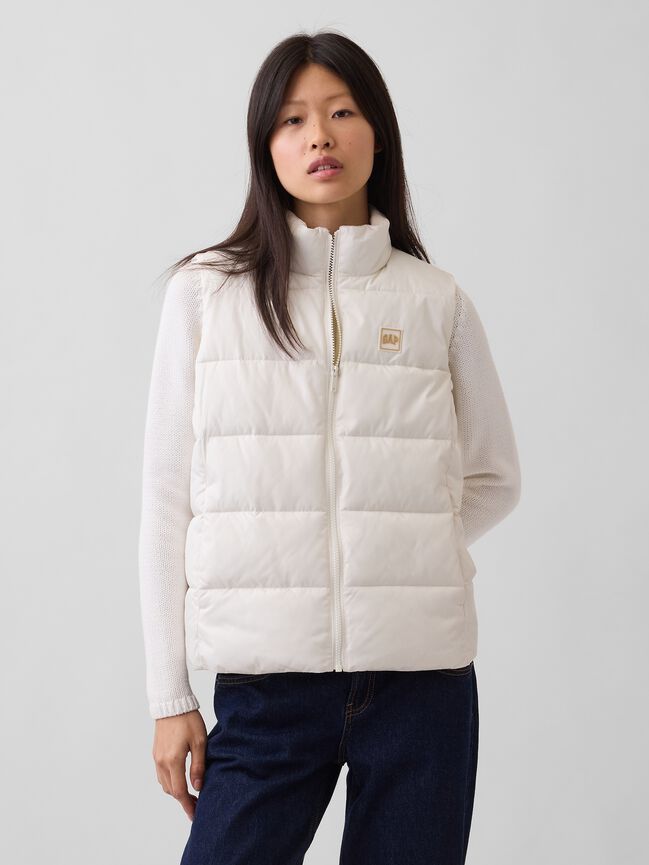Relaxed Puffer Vest gap relaxed puffer vest