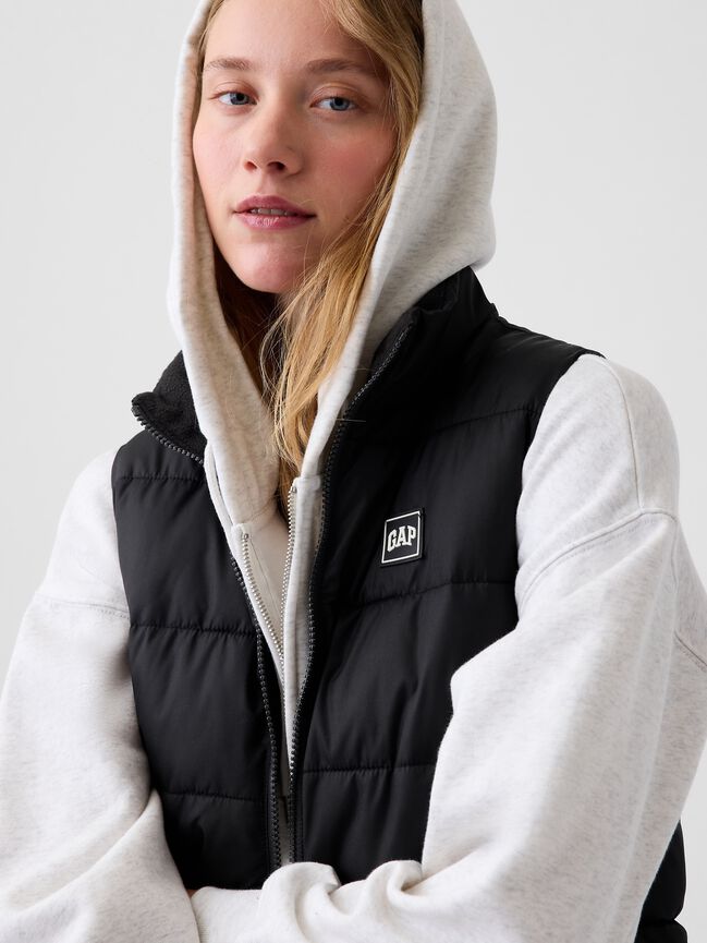 Relaxed Puffer Vest gap relaxed puffer vest