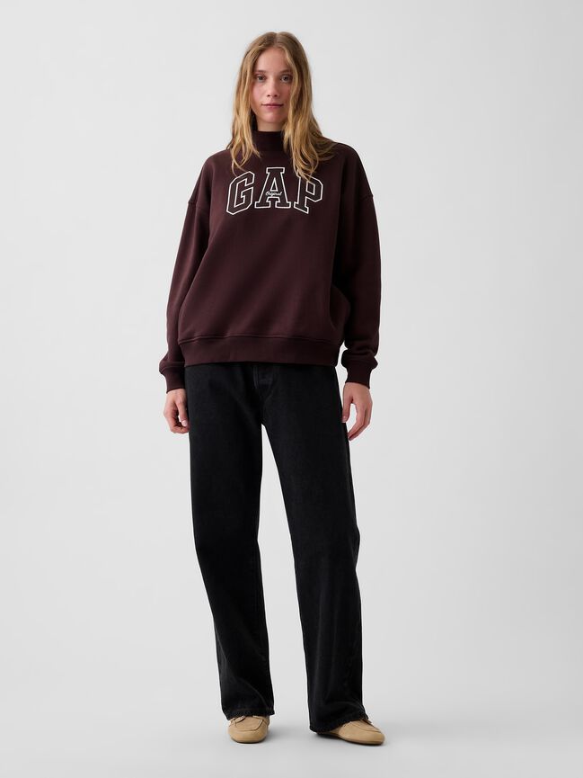 VintageSoft Oversized Mockneck Logo Sweatshirt gap vintagesoft oversized mockneck logo sweatshirt