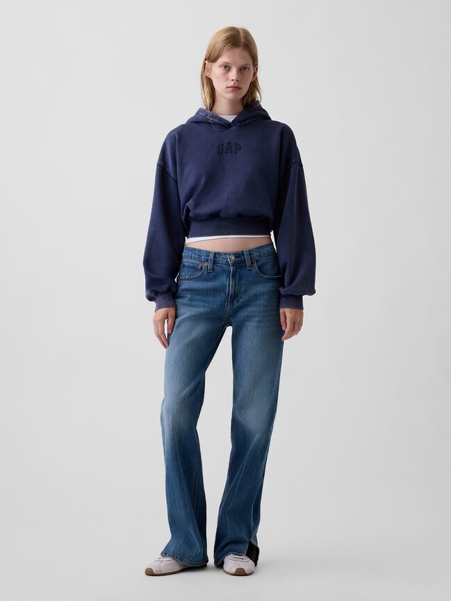 VintageSoft Crop Logo Hoodie gap vintagesoft crop logo hoodie