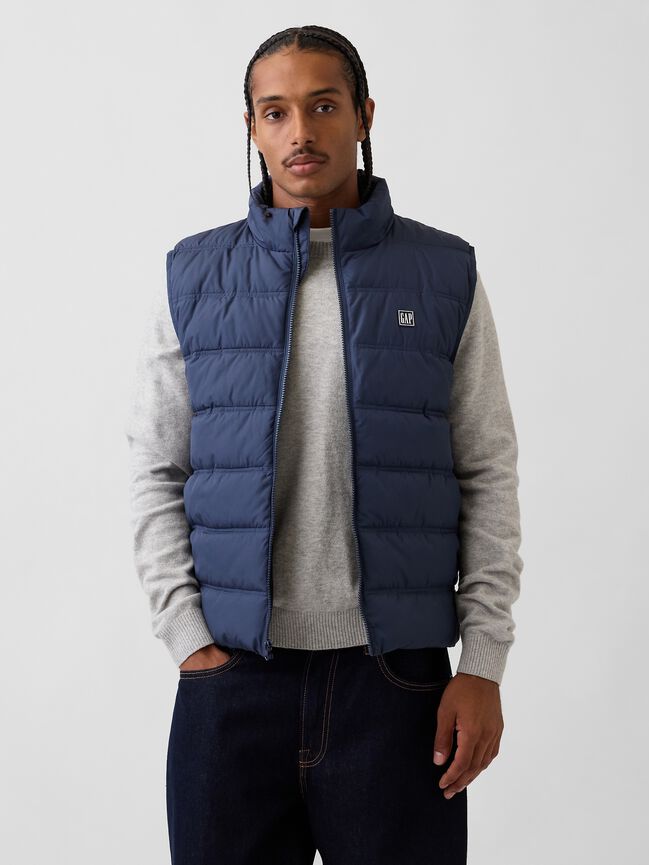 Relaxed Puffer Vest gap relaxed puffer vest