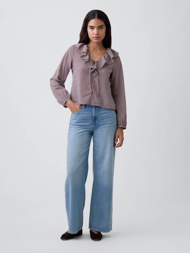 Relaxed Ruffle Top gap relaxed ruffle top