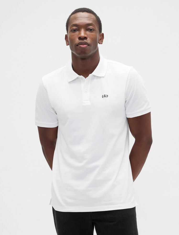 Stretch Pique Polo Shirt (3-Pack) gap stretch pique polo shirt 3 pack