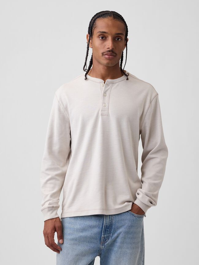 Relaxed Henley T-Shirt gap relaxed henley t shirt