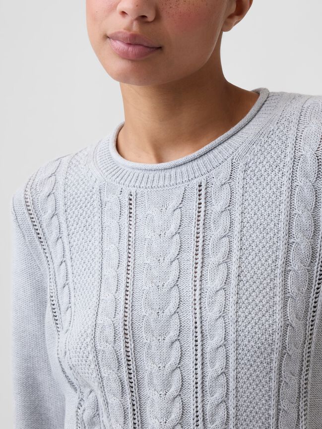 Rollneck Cable-Knit Sweater gap rollneck cable knit sweater