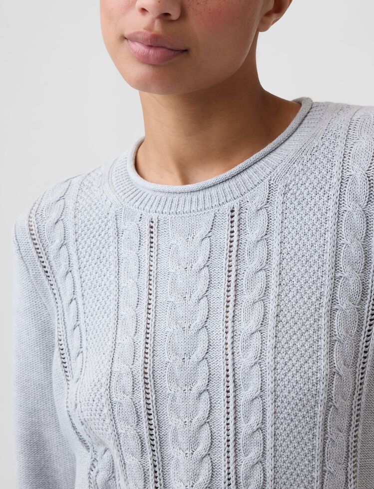 Rollneck Cable-Knit Sweater gap rollneck cable knit sweater