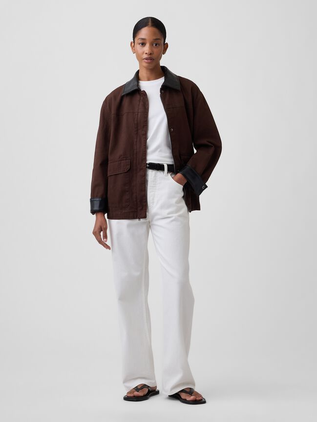 Relaxed Canvas Barn Jacket gap relaxed canvas barn jacket