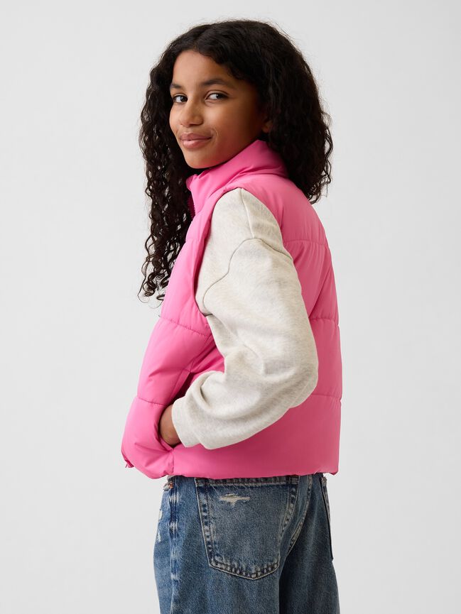 Kids Relaxed Puffer Vest gap kids relaxed puffer vest