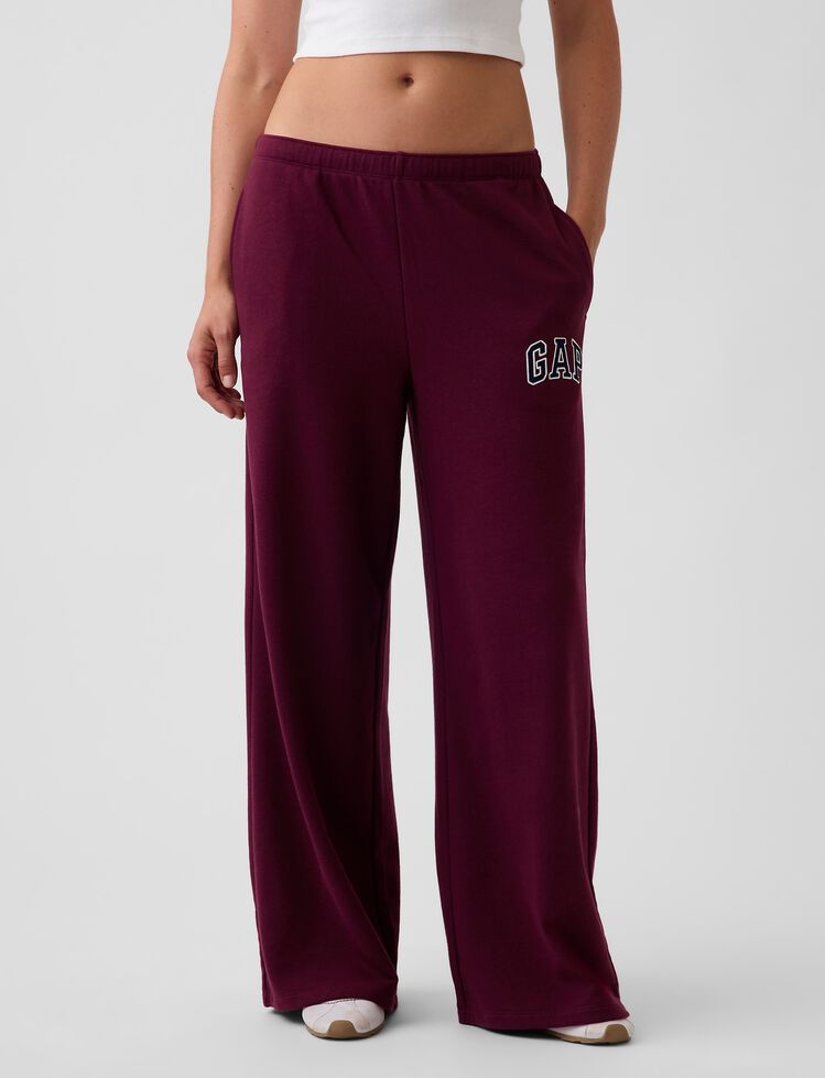 Gap Logo French Terry Wide-Leg Joggers gap logo french terry wide leg joggers