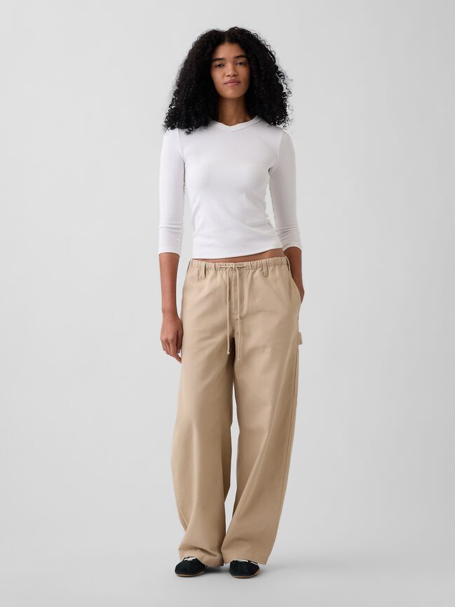 Canvas Easy Baggy Barrel Cargo Pants gap canvas easy baggy barrel cargo pants