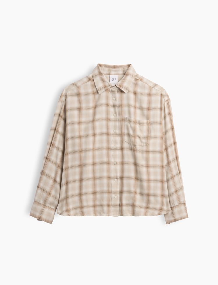 Oversized Shirt in Flannel gap oversized shirt in flannel