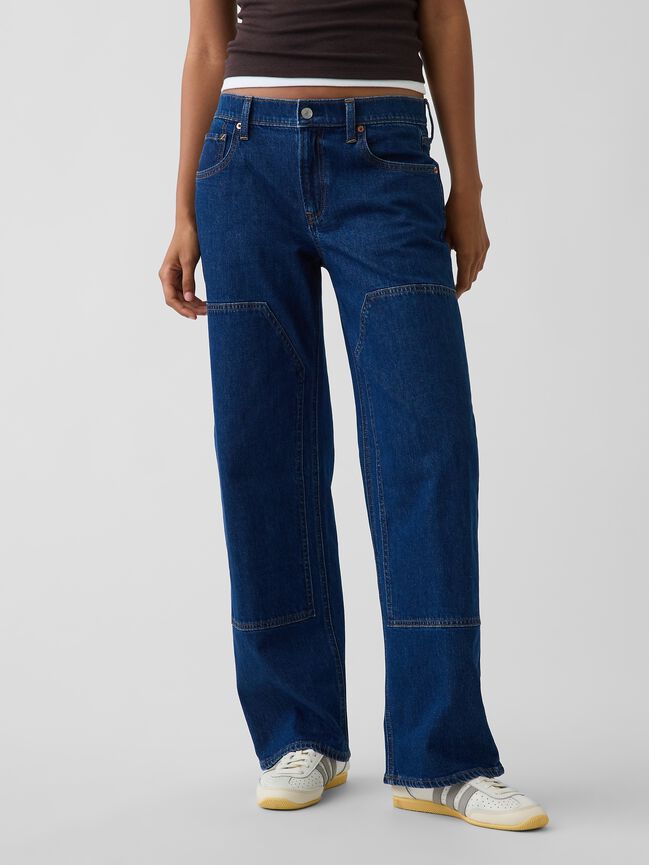 Low Rise Double-Knee '90s Loose Jeans gap low rise double knee 90s loose jeans
