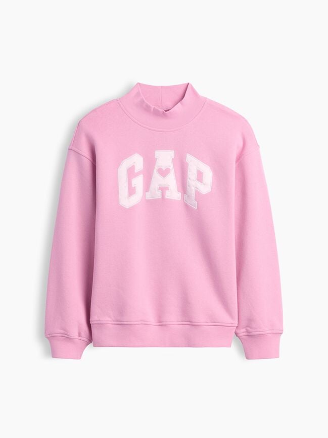 Kids Oversized Mockneck Logo Sweatshirt gap kids oversized mockneck logo sweatshirt