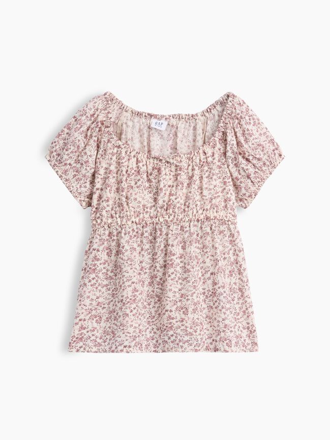 Kids Puff-Sleeve Top gap kids puff sleeve top