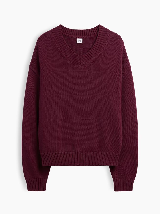 Oversized V-Neck Sweater gap oversized v neck sweater