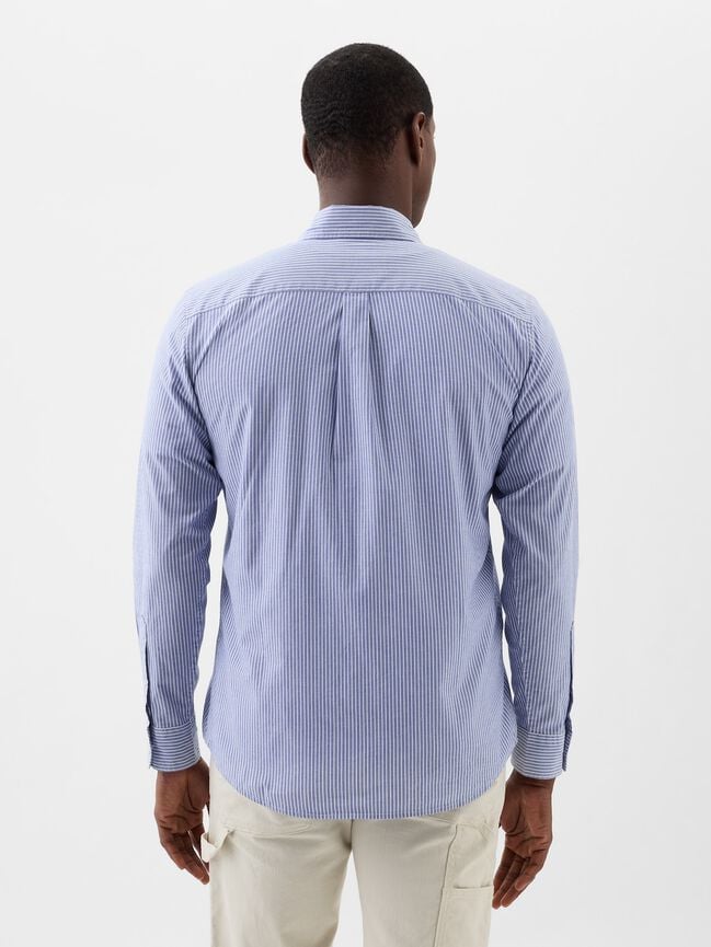 Stretch Poplin Shirt in Standard Fit gap stretch poplin shirt in standard fit