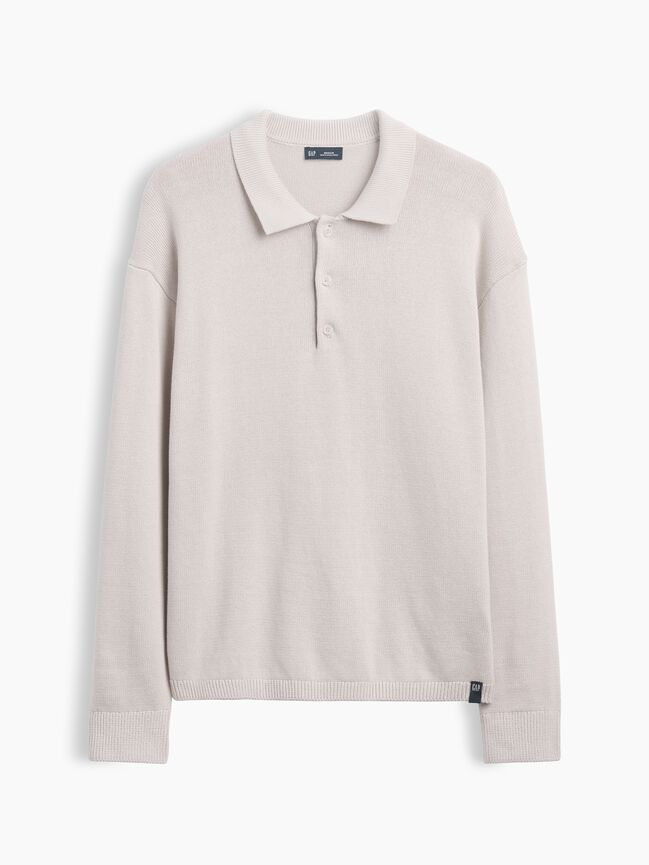 Relaxed Polo Sweater gap relaxed polo sweater