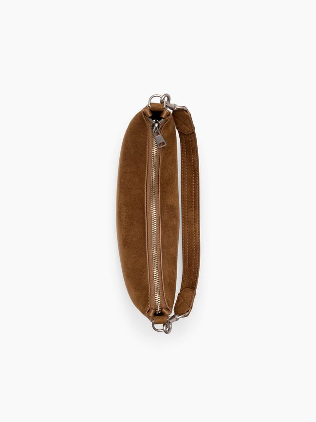 Small Vegan Suede Crescent Crossbody gap small vegan suede crescent crossbody