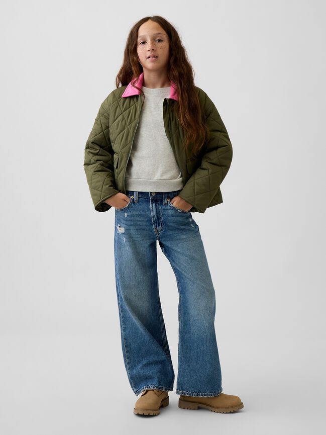 Kids Relaxed Quilted Barn Jacket gap kids relaxed quilted barn jacket