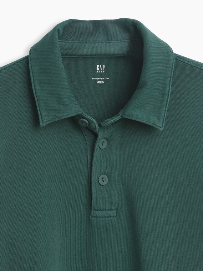 Kids Heavyweight Relaxed Polo Shirt gap kids heavyweight relaxed polo shirt