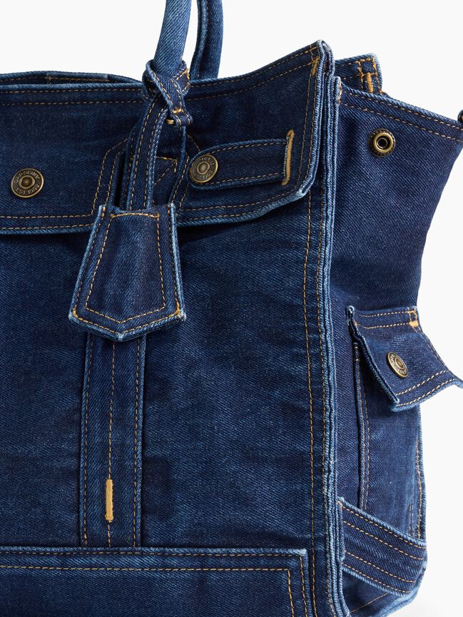 Denim Five Pocket Tote gap denim five pocket tote