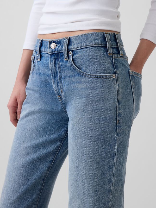 Mid Rise Relaxed Flare Jeans gap mid rise relaxed flare jeans