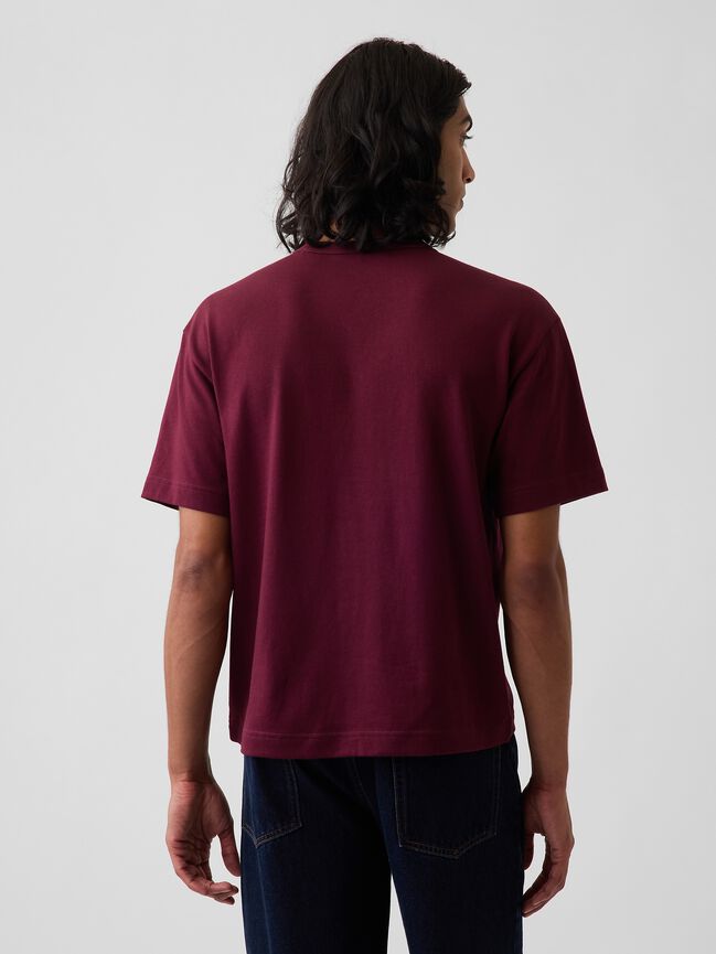 Heavyweight Relaxed Gap Logo Crop T-Shirt heavyweight relaxed gap logo crop t shirt