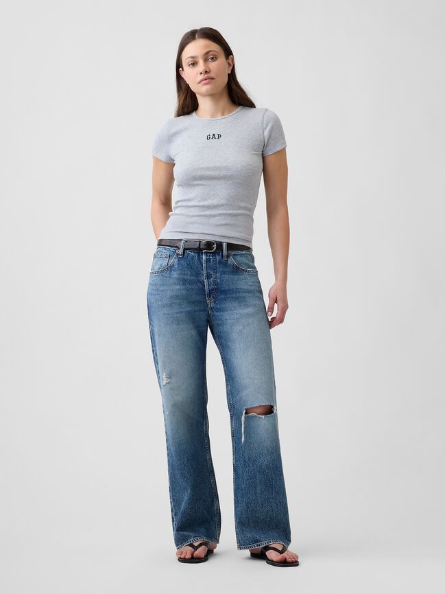 Modern Rib Gap Logo T-Shirt modern rib gap logo t shirt