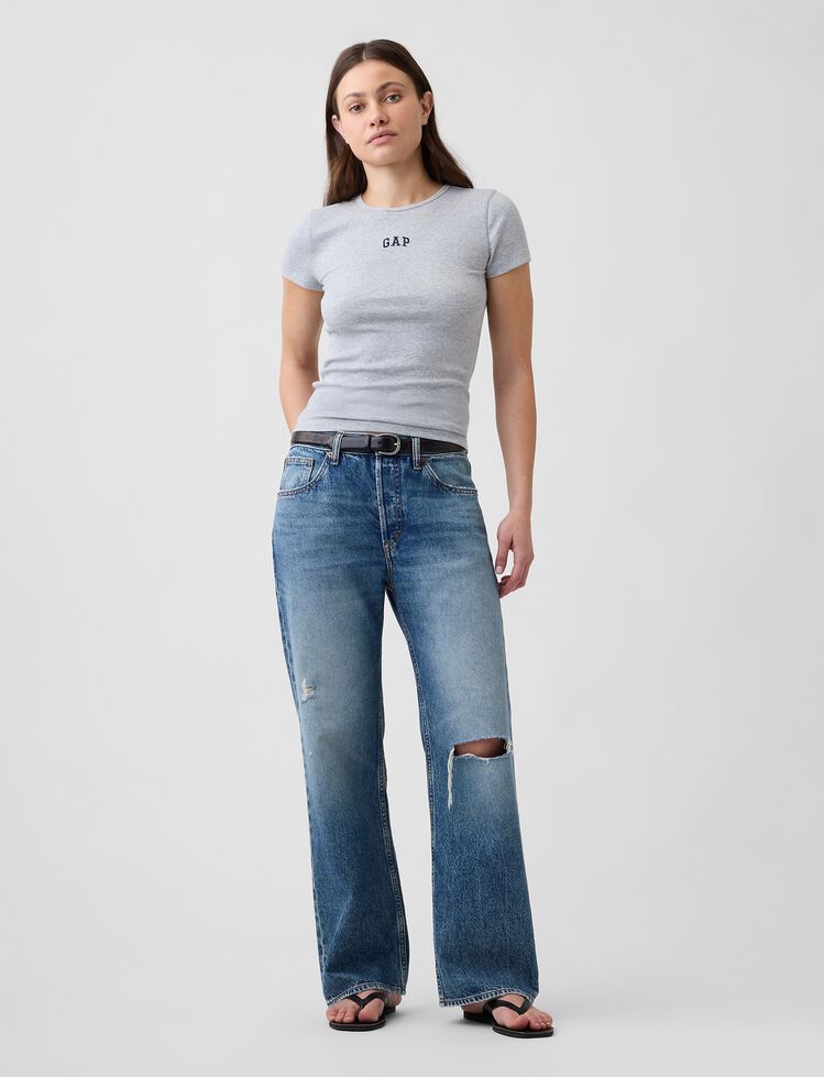 Modern Rib Gap Logo T-Shirt modern rib gap logo t shirt