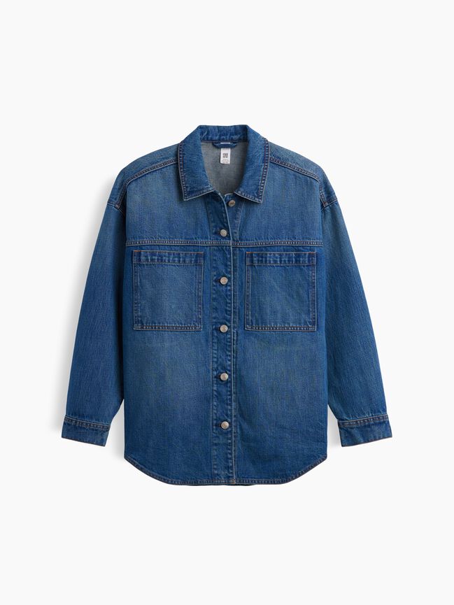 Denim Oversized Shirt Jacket gap denim oversized shirt jacket