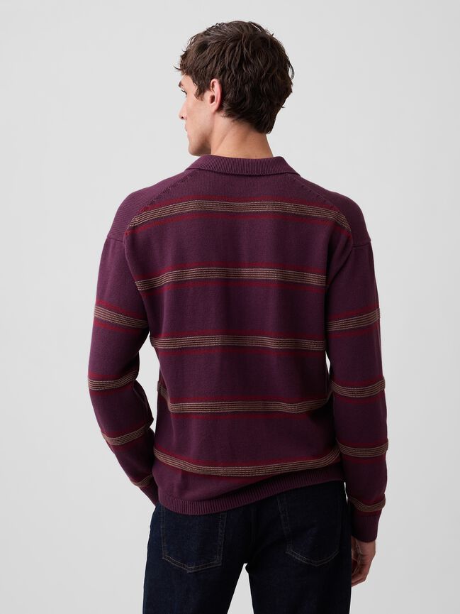 Relaxed Polo Sweater gap relaxed polo sweater
