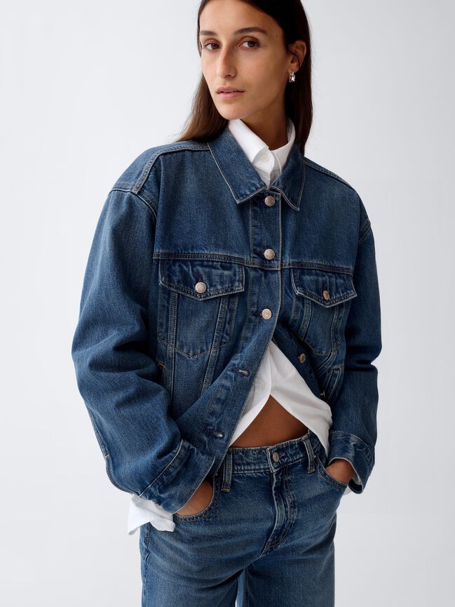 Oversized Icon Denim Jacket gap oversized icon denim jacket