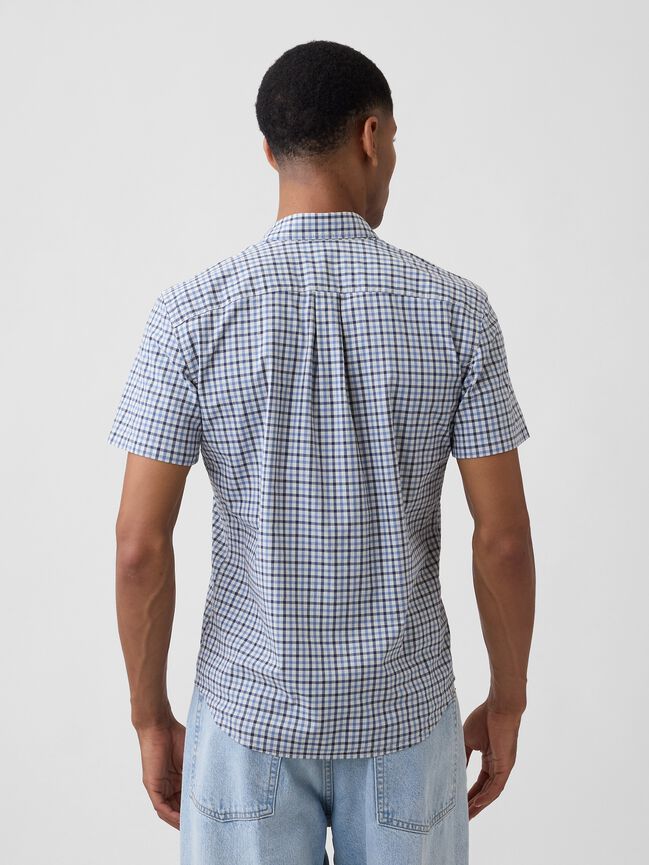 Stretch Poplin Shirt in Standard Fit gap stretch poplin shirt in standard fit