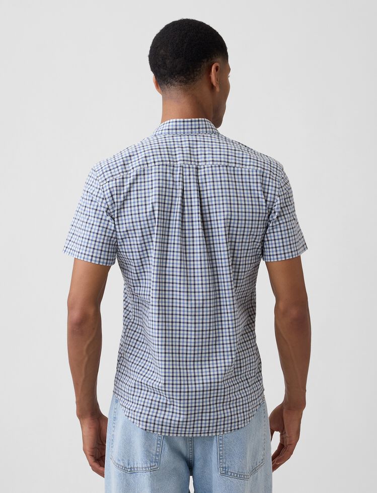Stretch Poplin Shirt in Standard Fit gap stretch poplin shirt in standard fit