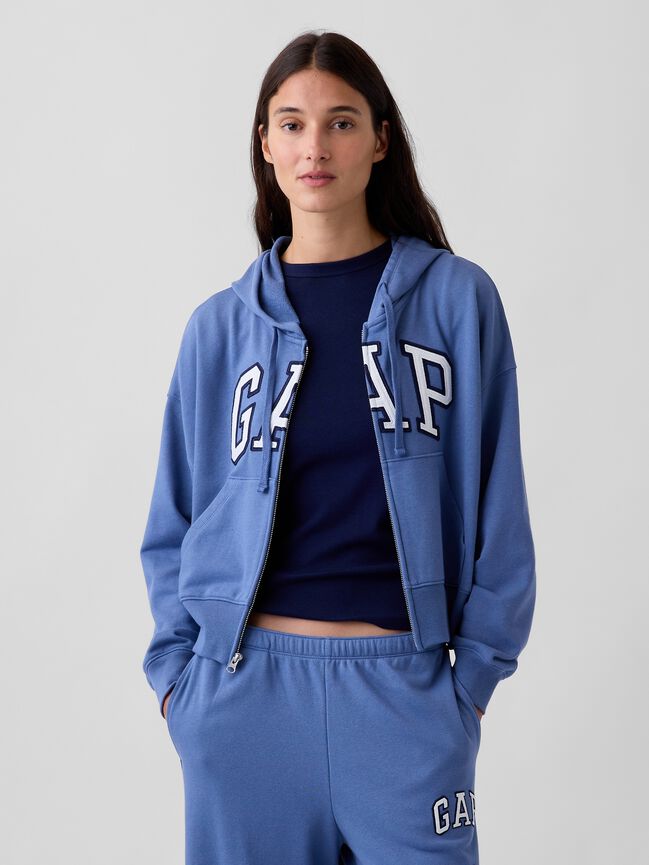 Oversized Gap Logo French Terry Zip Hoodie oversized gap logo french terry zip hoodie