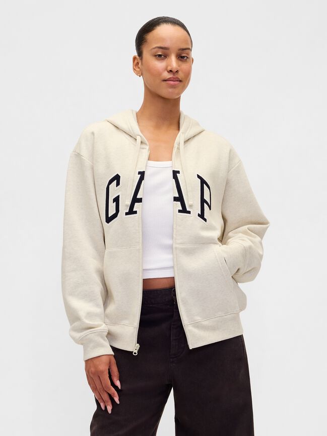 Relaxed Gap Logo Zip Hoodie relaxed gap logo zip hoodie