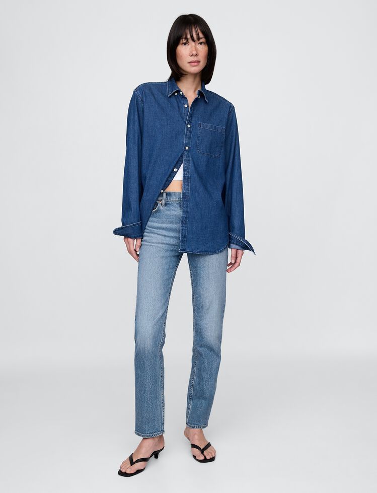 High Rise '90s Slim Straight Jeans gap high rise 90s slim straight jeans