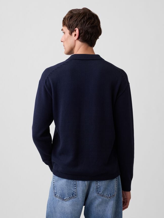 Relaxed Polo Sweater gap relaxed polo sweater
