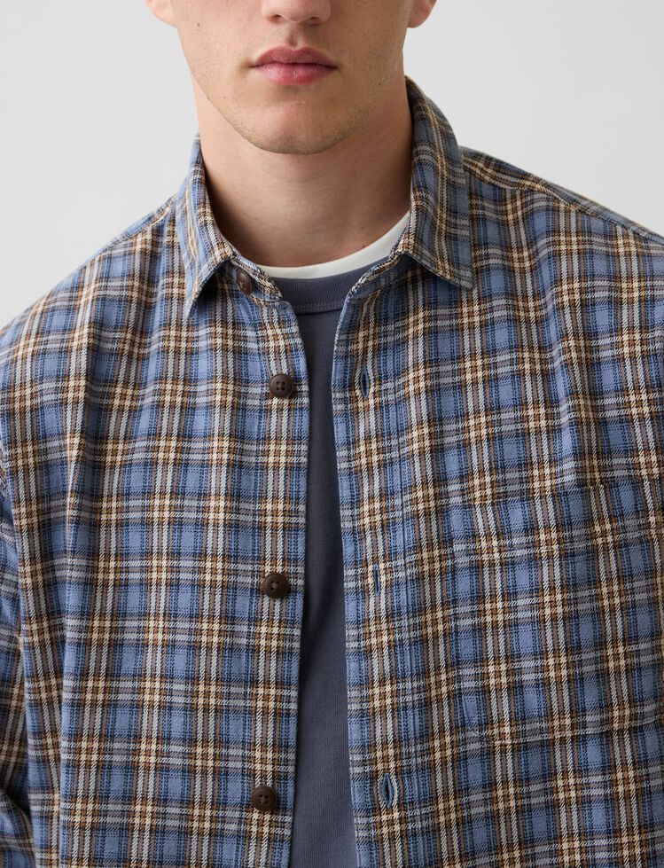 Sunwashed Twill Relaxed Plaid Shirt gap sunwashed twill relaxed plaid shirt