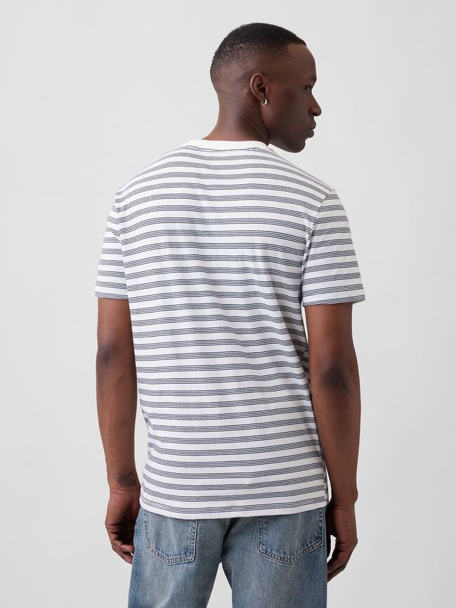 Everyday Soft Stripe Crewneck T-Shirt gap everyday soft stripe crewneck t shirt