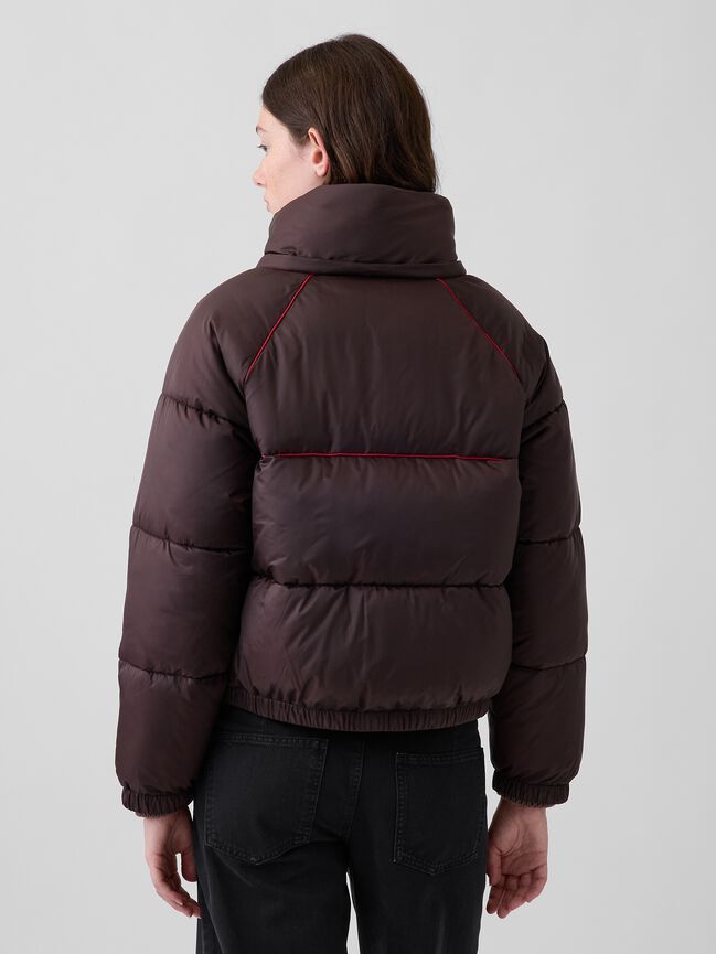 Oversized Hooded Crop Puffer Jacket gap oversized hooded crop puffer jacket