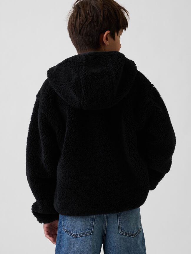 Kids Sherpa Hooded Zip Jacket gap kids sherpa hooded zip jacket