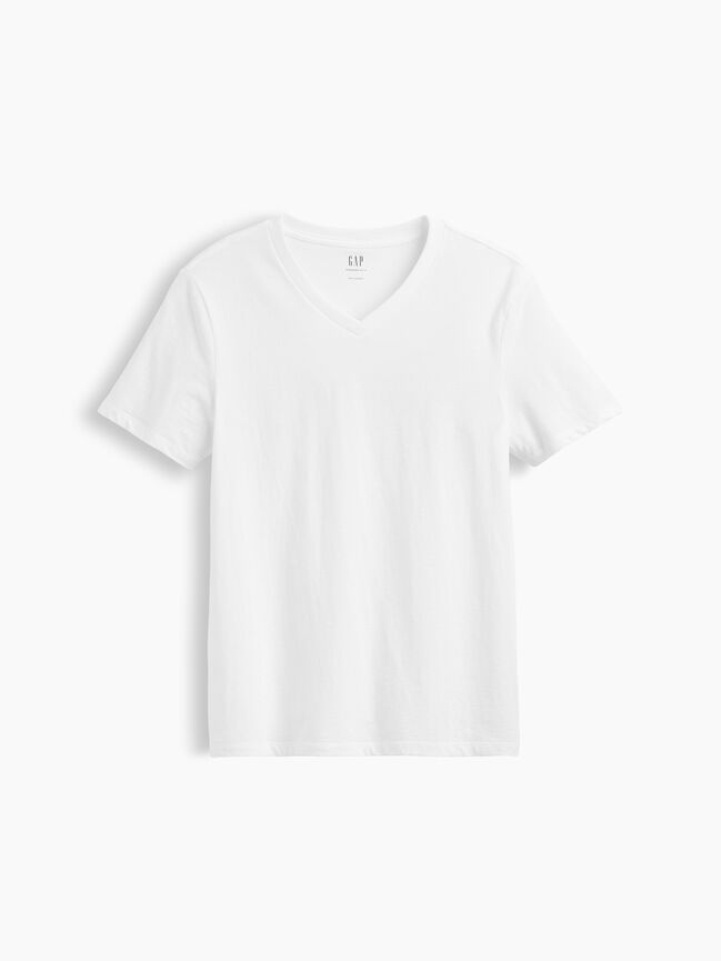 Cotton Jersey V-Neck T-Shirt gap cotton jersey v neck t shirt