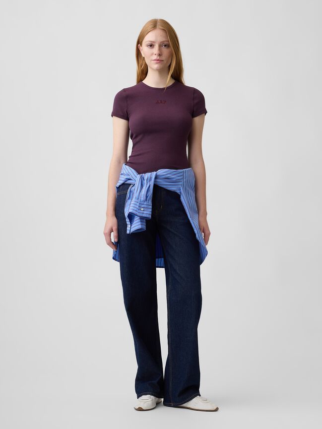 Modern Rib Gap Logo T-Shirt modern rib gap logo t shirt