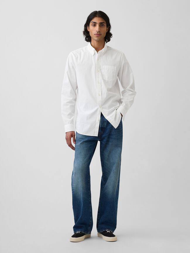 Organic Cotton Poplin Classic Shirt gap organic cotton poplin classic shirt