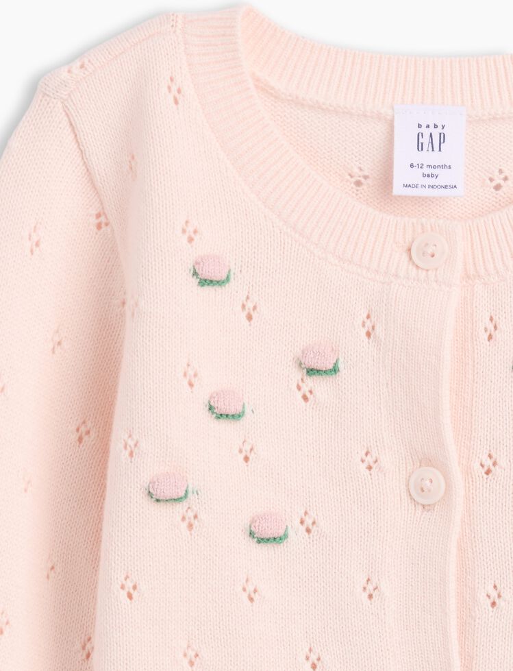 Baby Embroidered Pointelle Sweater Set gap baby embroidered pointelle sweater set