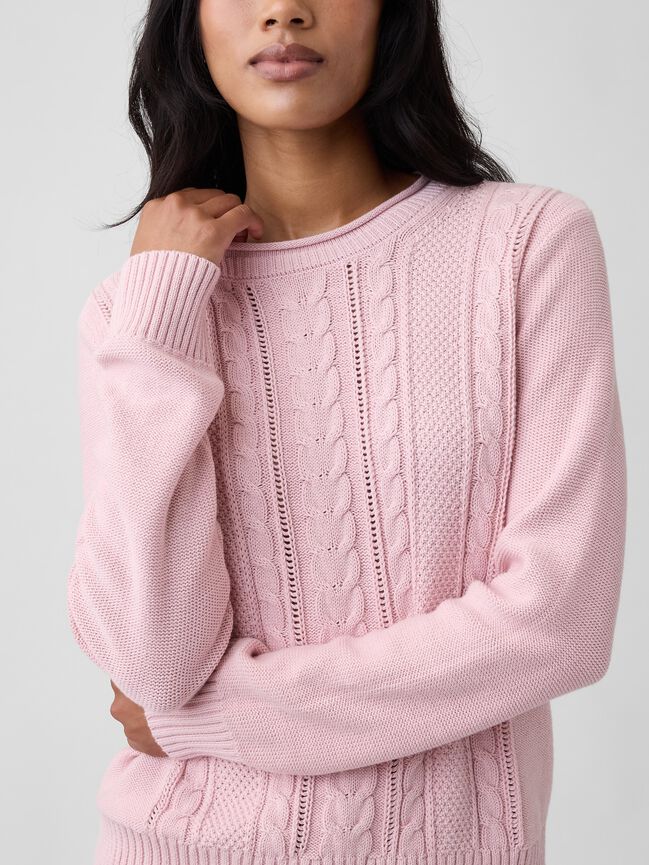 Rollneck Cable-Knit Sweater gap rollneck cable knit sweater
