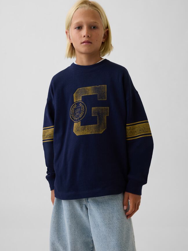 Kids Heavyweight Oversized Graphic T-Shirt gap kids heavyweight oversized graphic t shirt