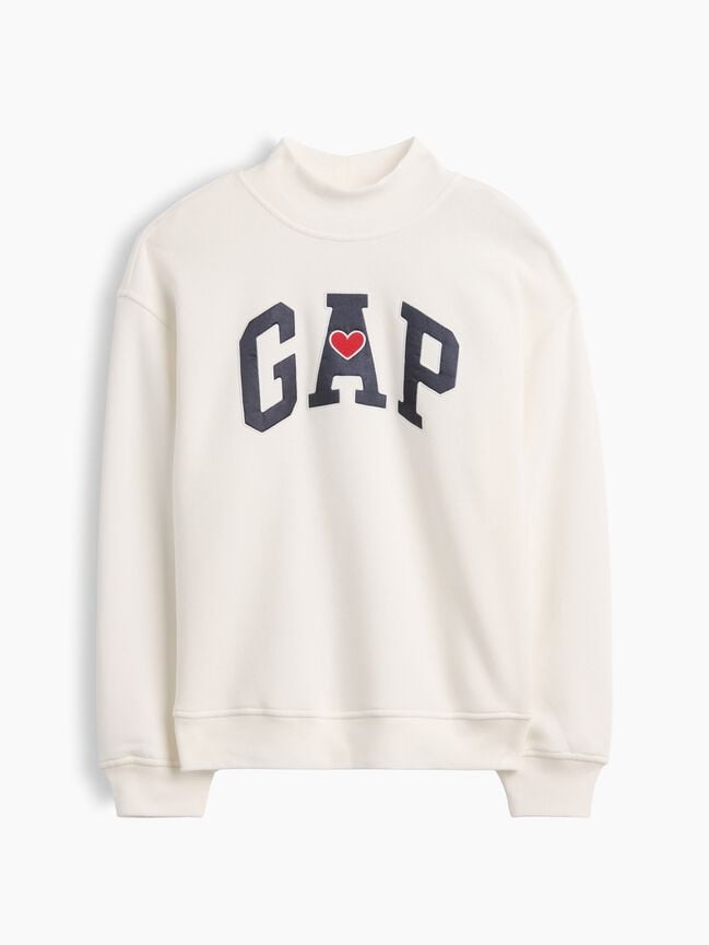 Kids Oversized Mockneck Gap Logo Sweatshirt kids oversized mockneck gap logo sweatshirt